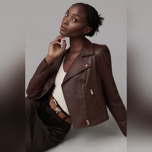 Leather biker jacket - Picture 12 of 15